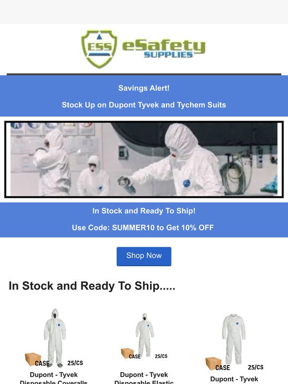 Save on Dupont Coverall Tyvek and Tychem