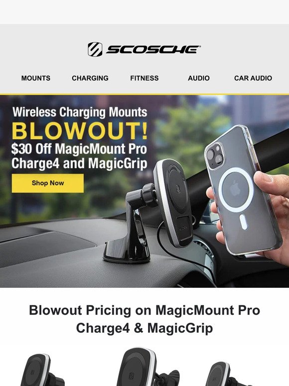 Get $30 OFF MagicMount Charge4 & MagicGrip While Supplies Last!
