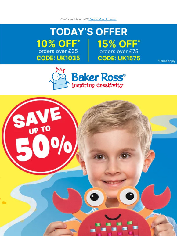 Baker Ross 50 Off Selected Summer Themed Craft Kits! ☀️ Milled