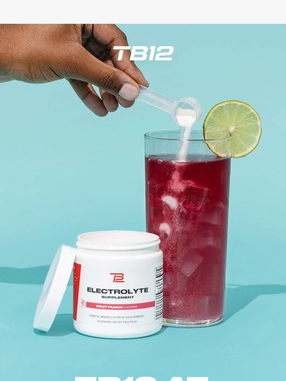 The Vitamin Shoppe 🤝 TB12 Electrolytes 💧 Available NOW!
