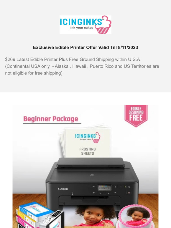 Icinginks Exclusive Cake Printer Package – Jordan