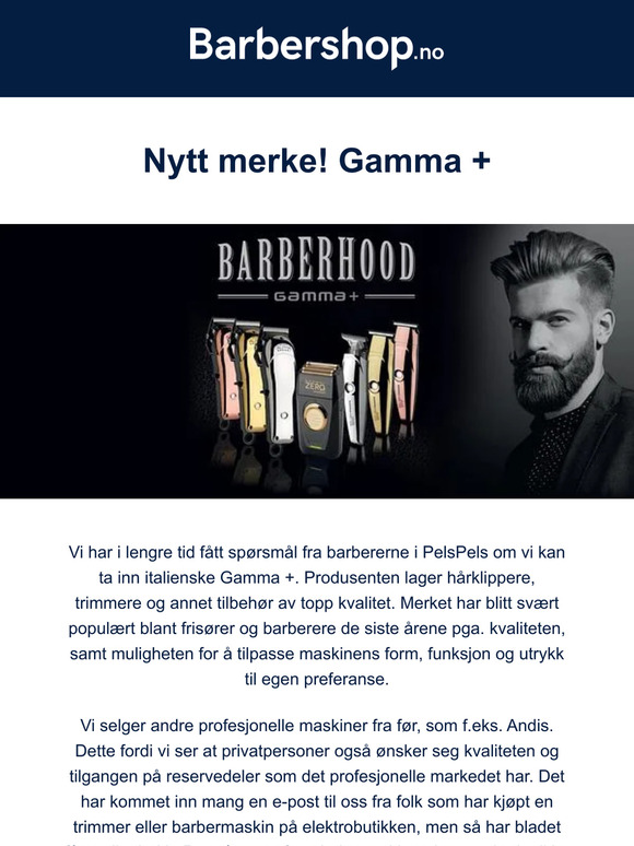 Nytt Merke! Gamma + fra Italia 🇮🇹