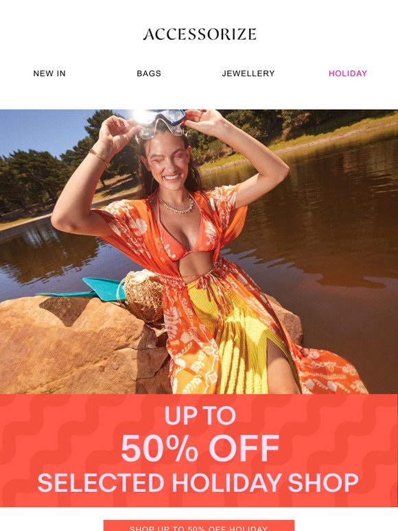 Up to 50% off selected holiday shop ☀️
