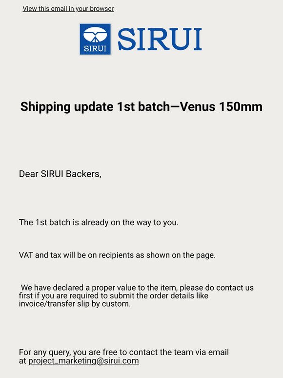 🚚The 1st batch of Venus 150mm 1.6x