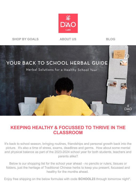 Your Chinese Medicine Back to School Shopping List