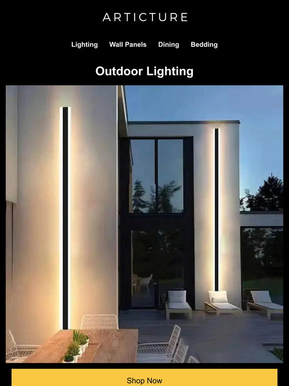 Articture: Luxury Homes with Outdoor Lighting | Milled - Off Grid Home Lighting Fixtures Luxury Materials