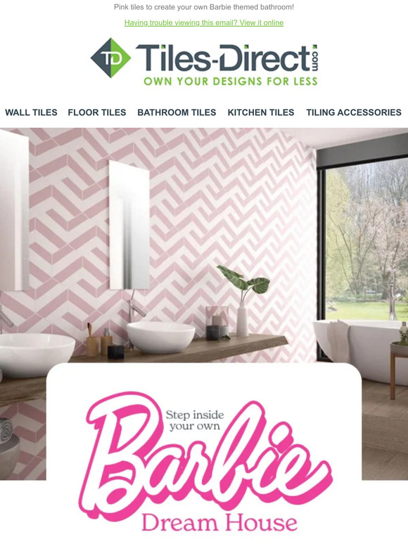 This Barbie is tiling her Dream House Milled