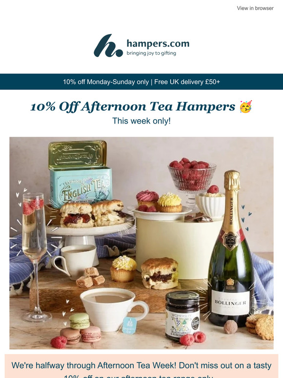 Afternoon tea week with 10% off! 🍰