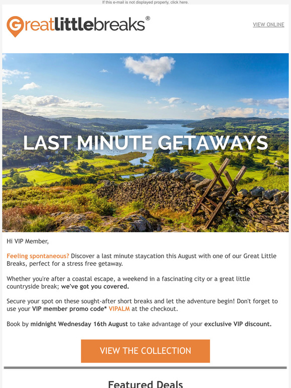 Save up to 58% on a last-minute UK break!