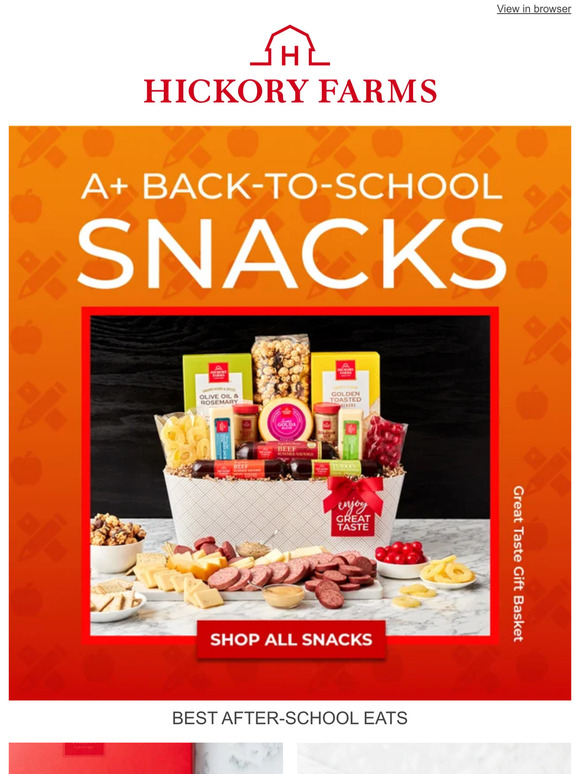 Hickory Farms A+ snacks for everyone Milled