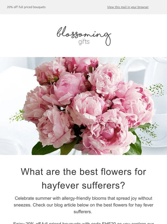Best Flowers to Send to Hayfever Sufferers