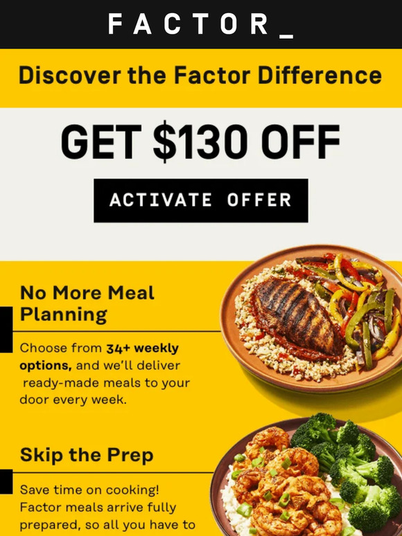 Best Discounts on Factor Ready to Eat Meals