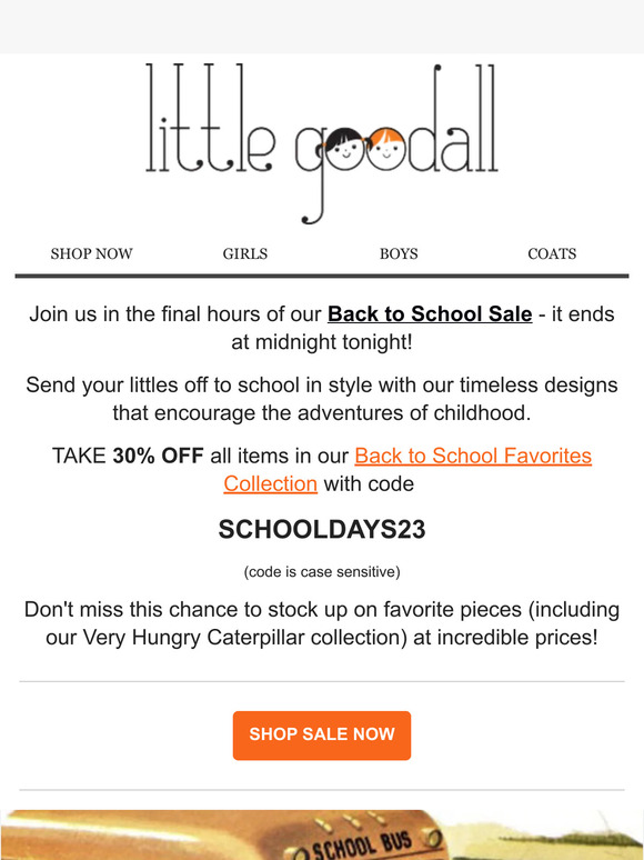 Last chance to save! ⏳ Back to School Sale 📚