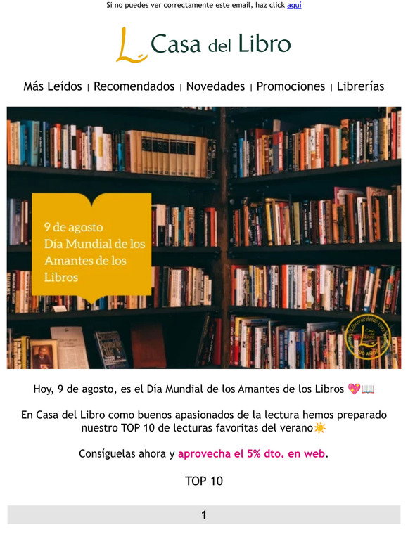 Casa del Libro: Lector, ¡Feliz Día Mundial de los Amantes de los Libros ...