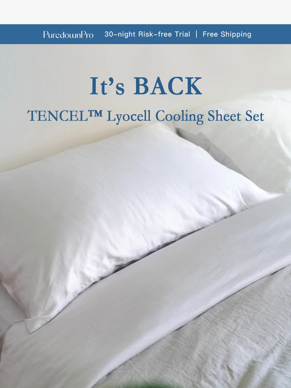 Back in Stock: TENCEL™ Lyocell Cooling Sheet Set