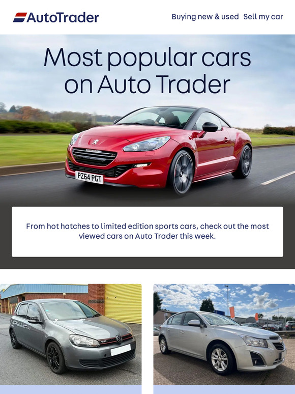 The most viewed cars on Auto Trader this week