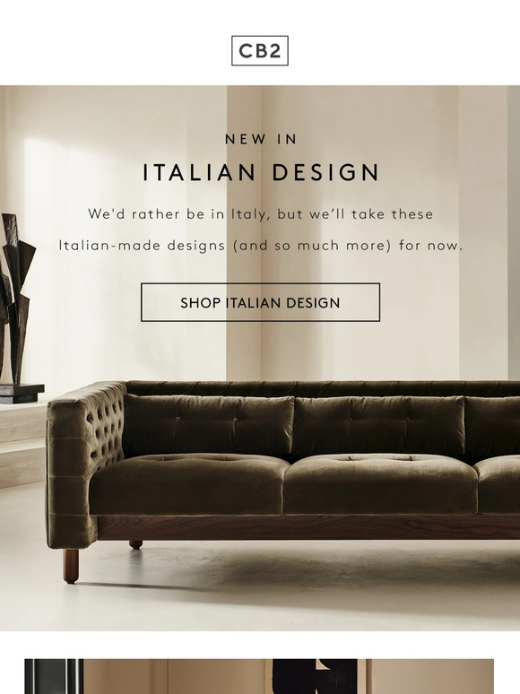 CB2 NEW ITALIAN DESIGNS Milled