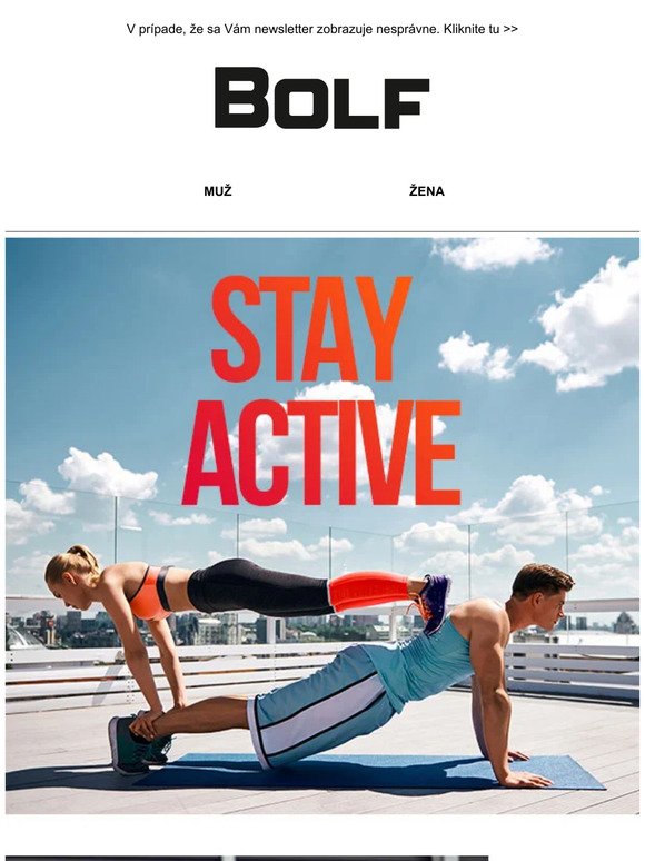 Stay Active!🚴 Prezri si našu športovú kolekciu už od 9,99 €‼🔥