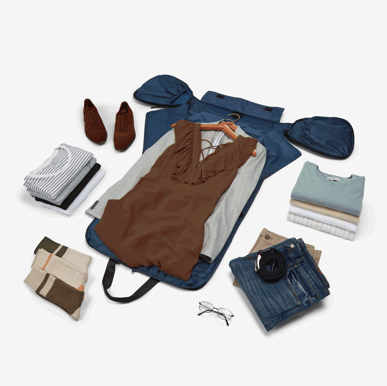 The Garment Duffel Animated, With a Dress