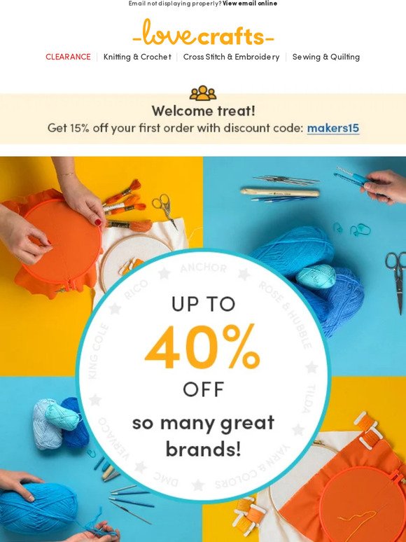 Up to 40% off brands you love! 🧡