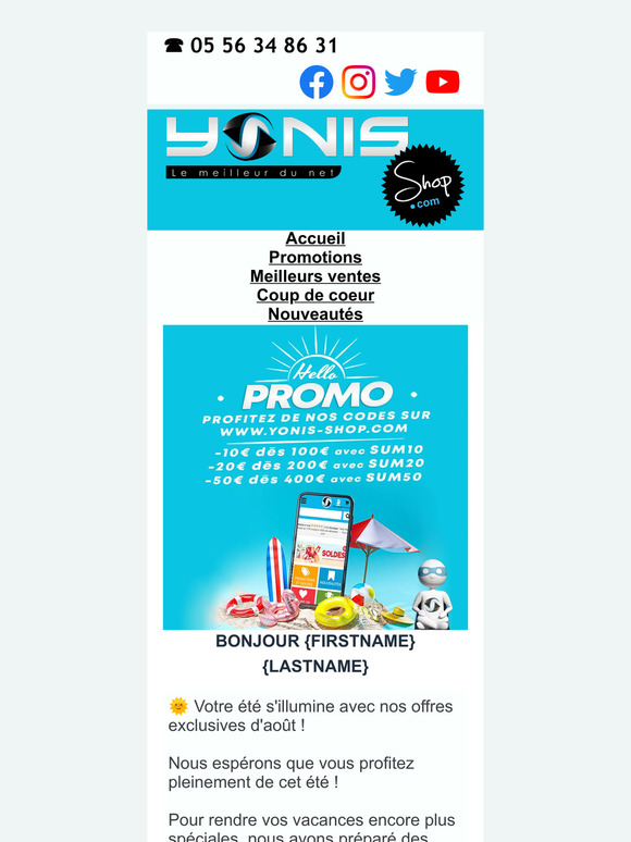 Profitez de nos codes promos d'été 🚀