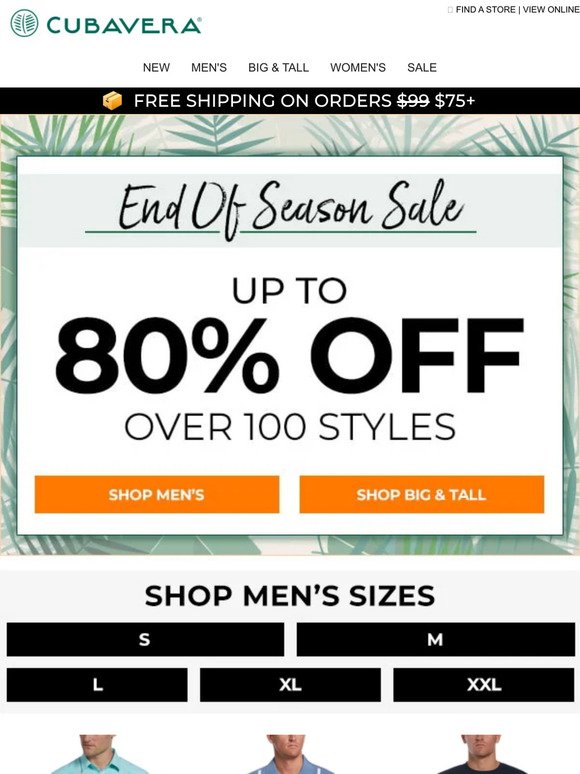 Your Size is Up to 80% Off!