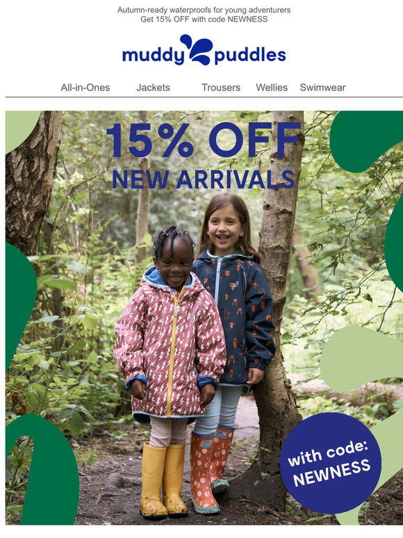 Get ready for the rain with 15% OFF new arrivals! ☔