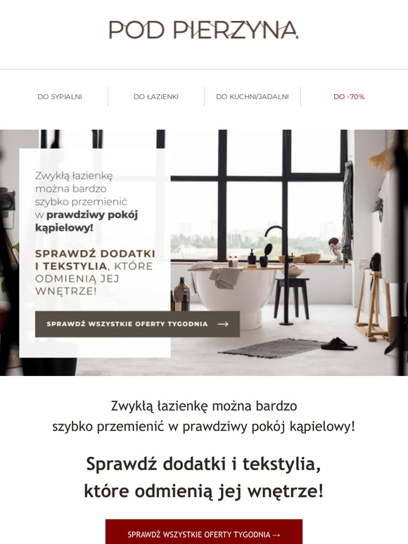 Stwórz prawdziwy pokój kąpielowy i skorzystaj z promocji tygodnia!