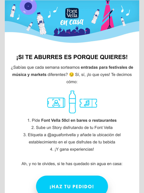 GANA entradas para festivales de música y markets con tu Font Vella🎟️🥳