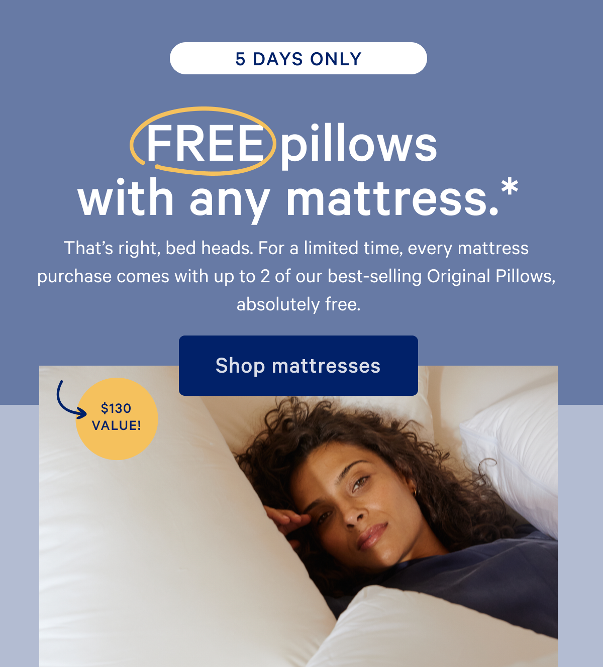 Mattress with hotsell free pillows