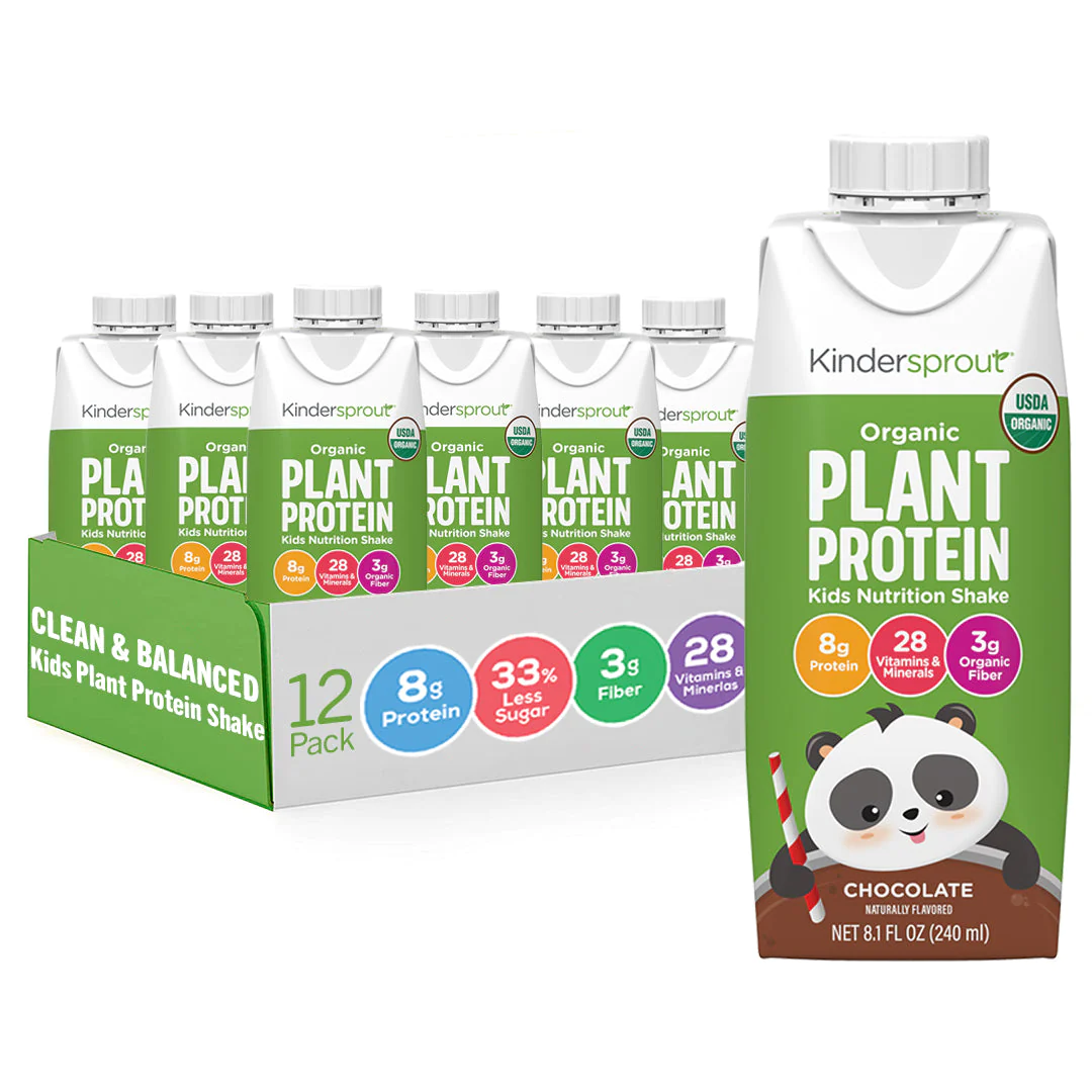 Image of Kindersprout Organic<br>Plant-Based Protein<br>Nutrition Shake Chocolate