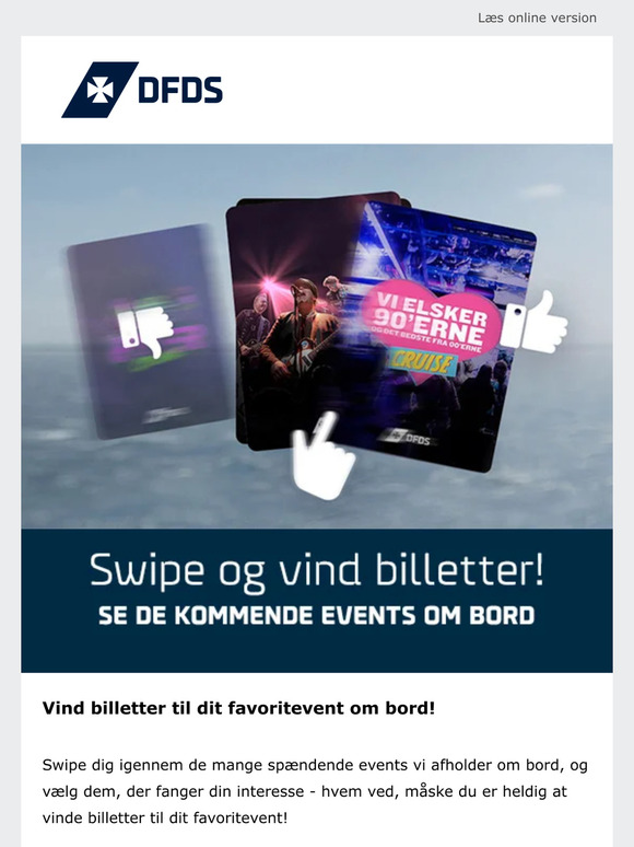 DFDS: Vind Billetter Til Dit Favoritevent Om Bord! | Milled