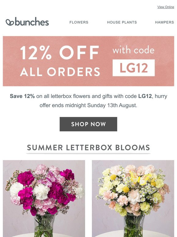 Letterbox friendly treats with 12% off