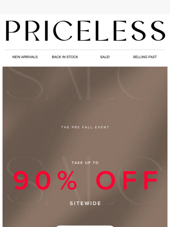 NOW LIVE: PRE-FALL DROP + 90% OFF! 🍂