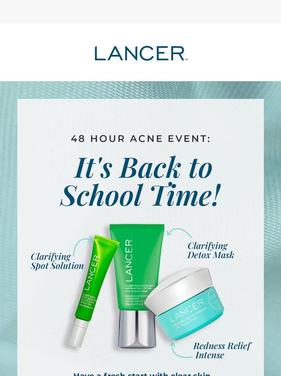 Back to School Special: Have A Fresh Start with Clear Skin