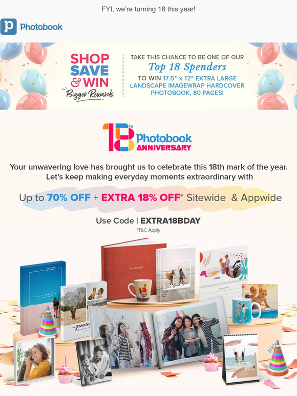 Anniversary Sale: Extra 18% OFF Sitewide 🥳