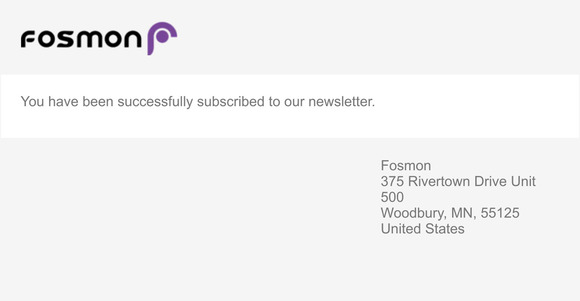 Newsletter subscription success