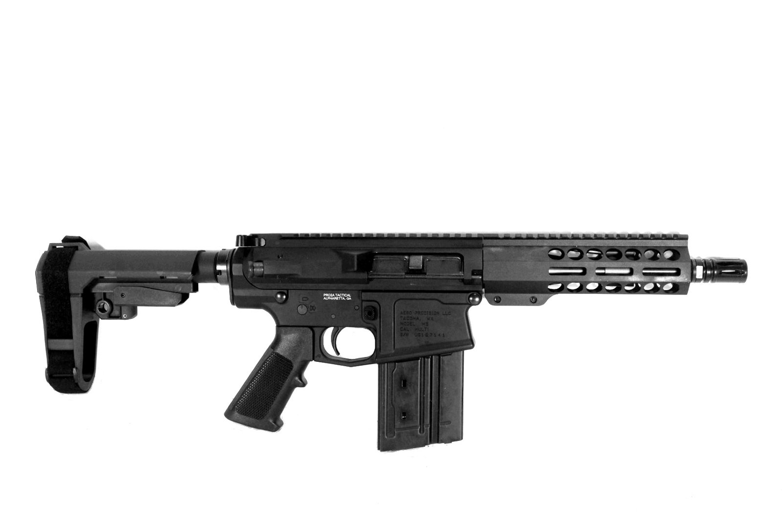 Image of P2A PATRIOT 7.75" 8.6 Blackout 1/3 Pistol Length Melonite M-LOK Pistol
