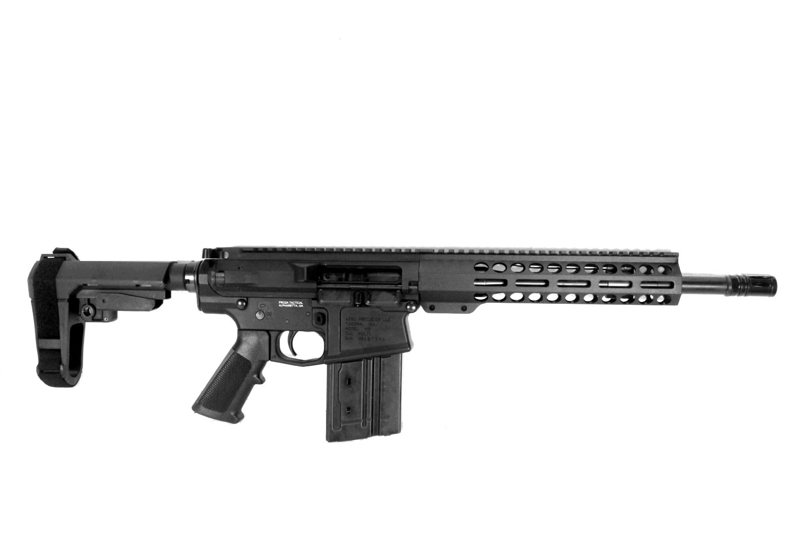 Image of P2A PATRIOT 12.5" 8.6 Blackout 1/3 Pistol Length Melonite M-LOK Pistol