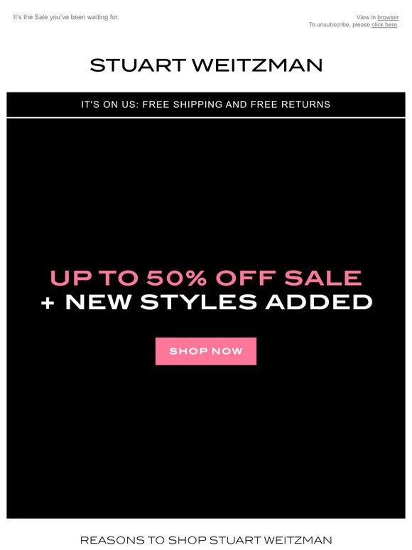 Sale: New Styles Added + Up to 50% Off Starts Now