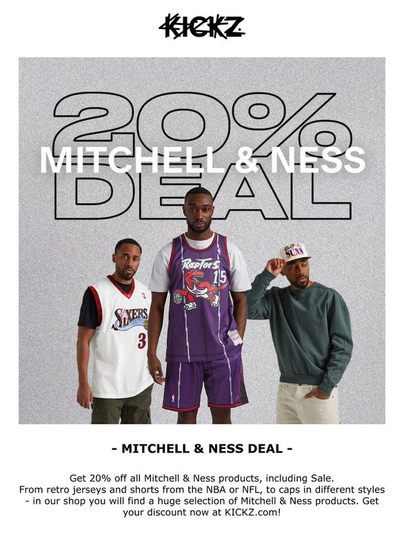 Hey ! Big Deal: 20% off all Mitchell & Ness products!