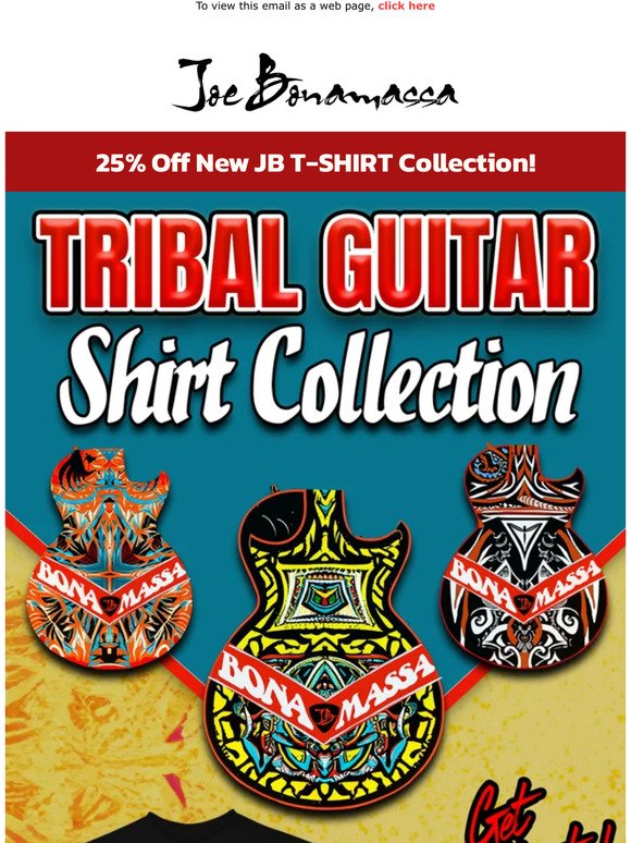 25% Off New Bonamassa Tribal Guitar Apparel - Shop Today!