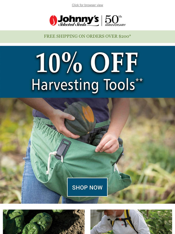 Harvesting Tools Sale Ends Soon!