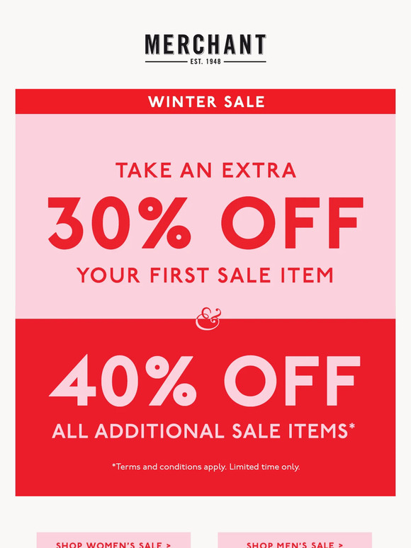 Winter Sale Continues…