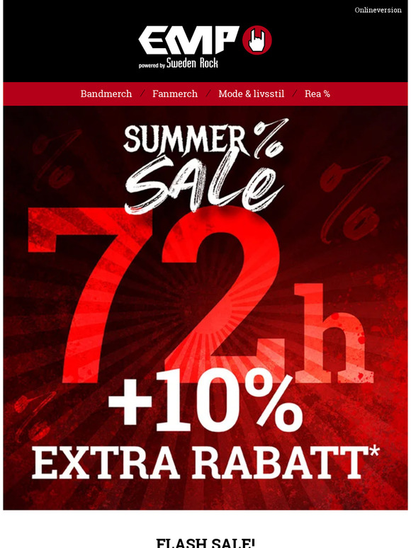 🚨 FLASH SALE: 10% EXTRA RABATT på redan prissänkta varor!