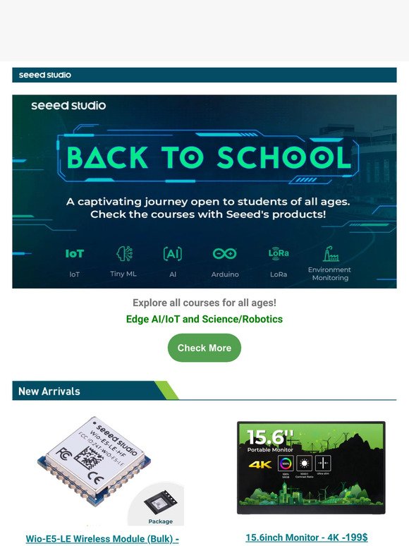 😱Only 199$ for a 4K monitor🌟Free LoRaWan GPS tracking pack now! 👀For educators, unlock the possibility for all ages 🎁