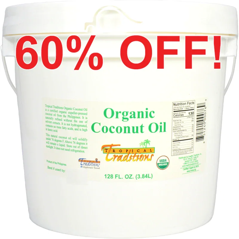 Image of Coconut Oil - Organic - Expeller-Pressed - 1 Gallon