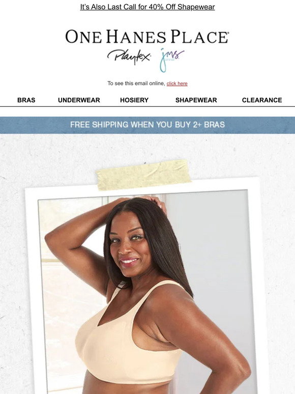 One Hanes Place: Shop Our New Online Catalog + Bra Orders Ship FREE