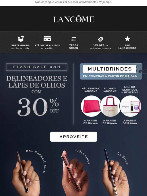 [ERRATA] DELINEADORES e LÁPIS DE OLHOS COM 30%OFF + BRINDES PROGRESSIVOS  😍