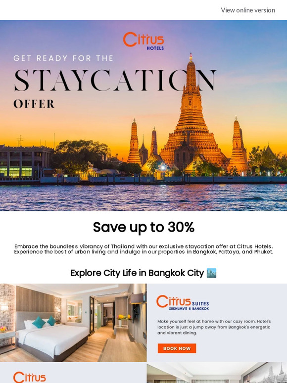 Discover Thailand with Citrus Hotels' Staycation Special Offers! 🏝️